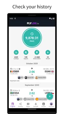 FlyLog.io Pilot Logbook with VFR navigation android App screenshot 14